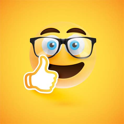 Emoticon With Thumbs Up Vector Illustration 449594 Vector Art At Vecteezy