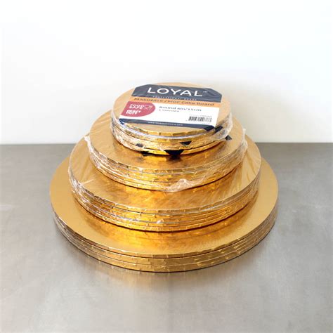Masonite Cake Board Round Gold 8 Cake Deco Supplies
