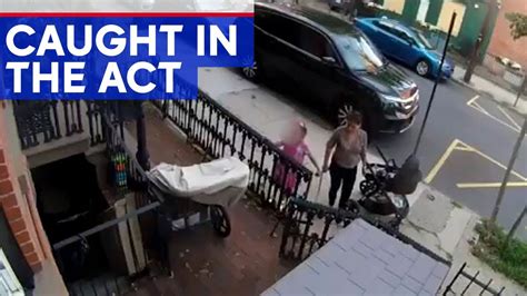 Woman With Stroller Young Girl Caught On Camera Taking Package Youtube