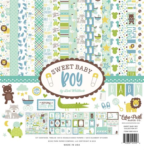 Echo Park Collection Kit 12x12 Sweet Baby Boy Decorations Michaels