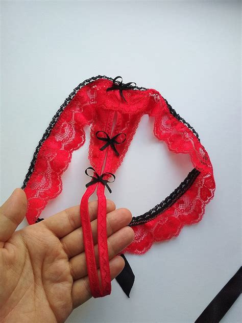 crotchless lingerie erotic lingerie red crotchless panties etsy australia