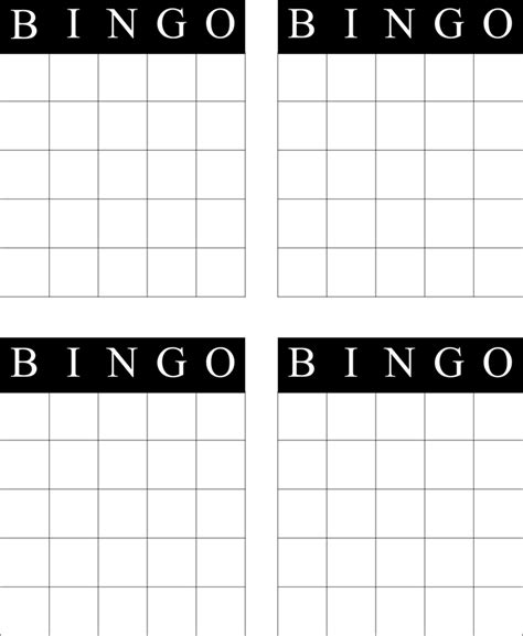 Printable Bingo Cards Editable Template