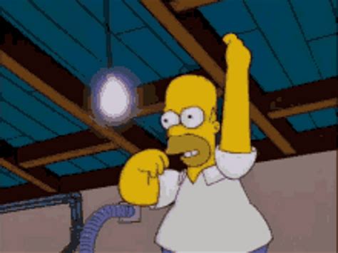Homer Simpsons Angry Light Bulb Punch Gif Gifdb Com My XXX Hot Girl