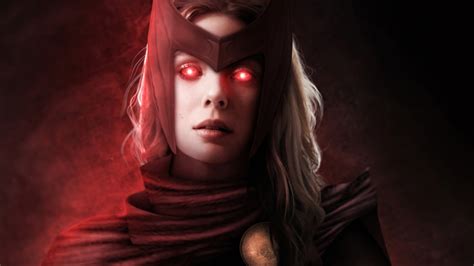 Scarlet Witch Glowing Red Eyes 4k Wallpaperhd Tv Shows Wallpapers4k
