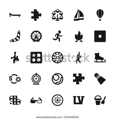 Leisure Icon Collection 25 Leisure Filled Stock Vector Royalty Free