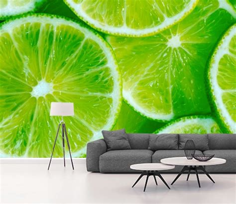 Peel And Stick 3d Green Lime Wallpaper Home Wall Decals Etsy
