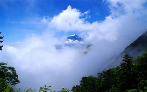 Download Wallpaper 3840x2400 Mountain Peak Clouds Height Landscape