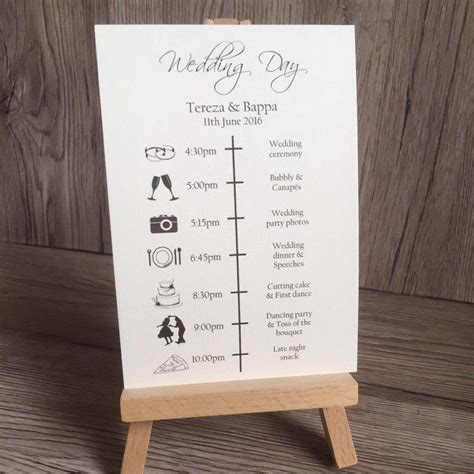 An added benefit of mapping out the running order is to. Order of the Day Wedding Timeline Print | Order of the day ...