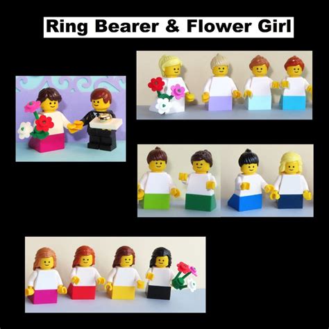 Flower Girl And Ring Bearer Minifigures Choose Dress And Hair Etsy