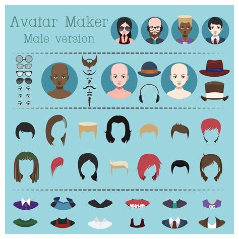 Creador De Avatar Masculino 532507 Vector En Vecteezy