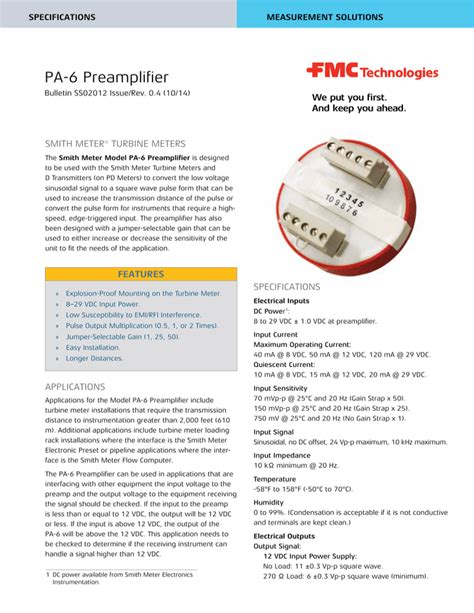 Pa 6 Preamplifier Measurement Solutions