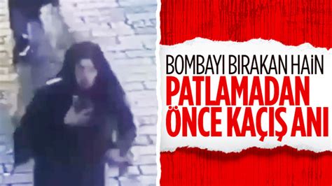 Taksim de bomba bırakan kadın teröristin kaçış anı kamerada