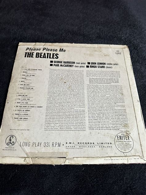 The Beatles Please Please Me Vinyl Record Lp Parlophone 1963 Mono 1st