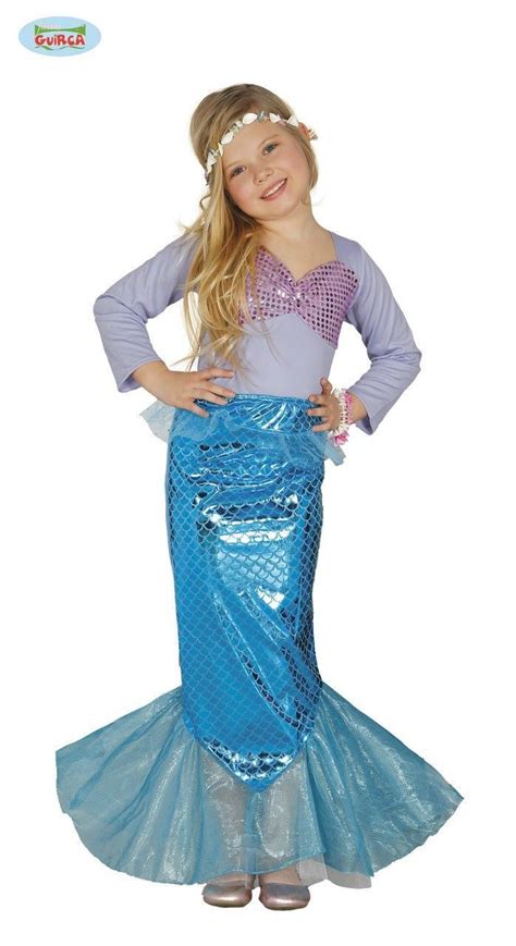 Spetterende Blauwe Zeemeermin Meisje Kostuum Feestkleding 365