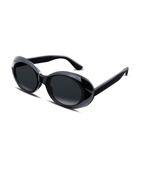 Bold Retro Oval Mod Thick Frame Sunglasses Clout Goggles With Round Lens
