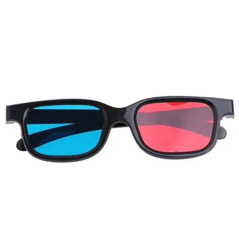 Universal Black Frame Red Blue Cyan Anaglyph 3d Glasses 0 2mm For Movie Game Dvd
