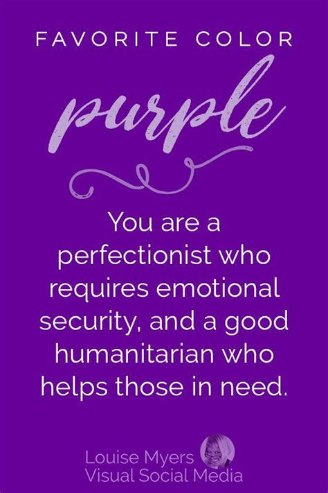 Whereas the purple is meant for delicasy,decency, interesting,and of comfort. What Does Your Favorite Color Say About You? [infographic ...