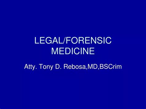 Ppt Legalforensic Medicine Powerpoint Presentation Free Download