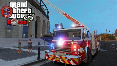 New Ladder Truck And Ambulances Emsfire Rescue Gta 5 Lspdfr Agency
