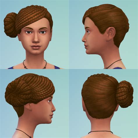 Mod The Sims Braid Bun Side Age Conversion