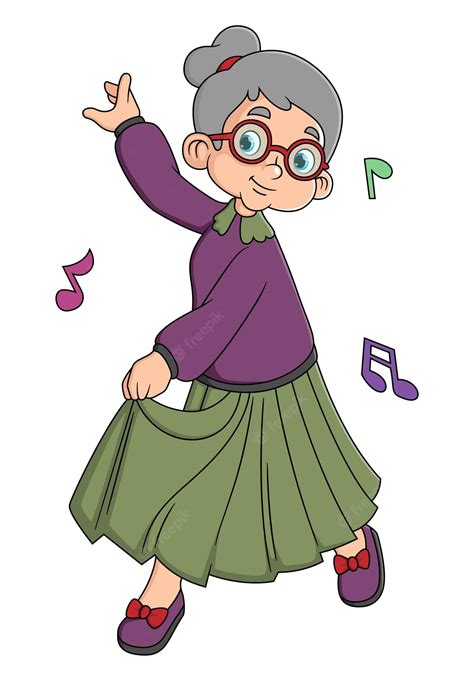 Dancing Old Lady Clip Art Library