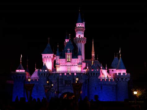 Disneyland Castle At Night