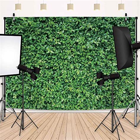 Msocio 7x5ft Durable Polyester Fabric Spring Greenery Leaves Gras