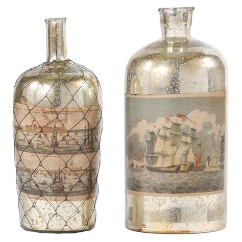 mercury glass decorative bottle vanity table piece for sale at 1stdibs decorative bottles
