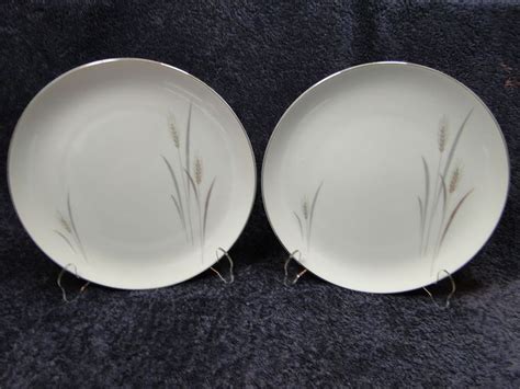 dinner plates types dinnerware plate fine china wheat platinum excellent japan
