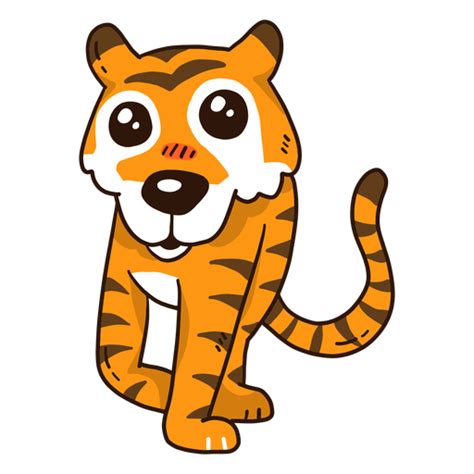 Cute Tiger Cartoon Png