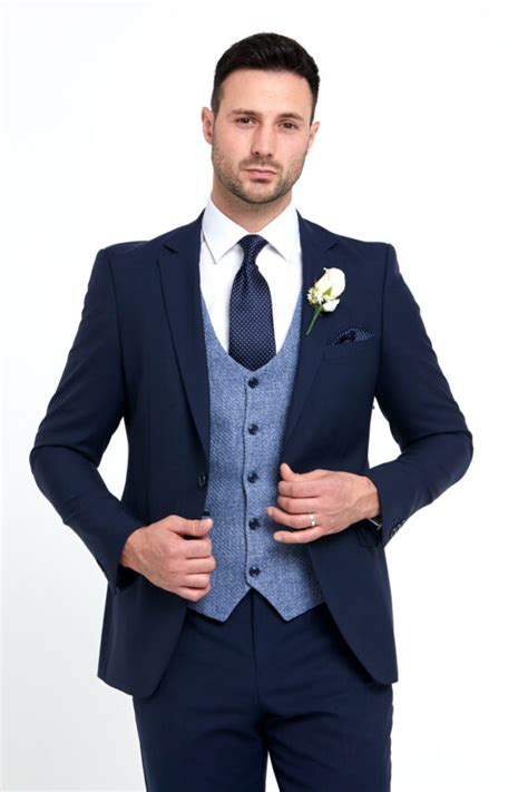 Simon Navy 3 Piece Wedding Suit Tom Murphys Formal And Menswear