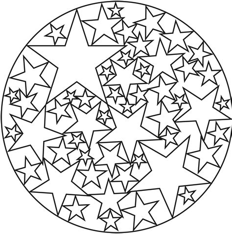 Star Mandala Pages For Adults Coloring Pages