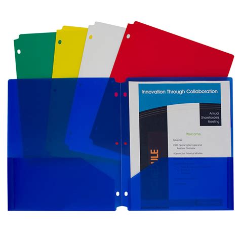 C Line Products Two Pocket Heavyweight Poly Portfolio Folder 10 Pack