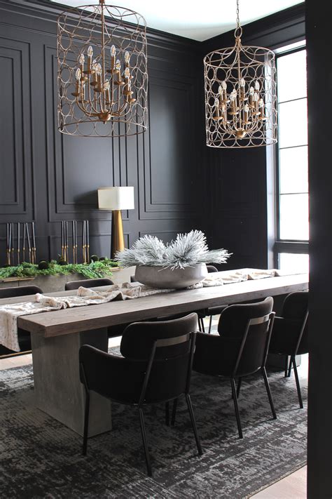 Our Bold Black Dining Room Reveal Styled For Christmas The House Of