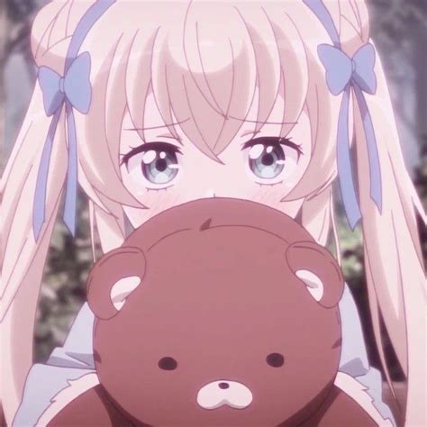 Anime Girl Hugging Teddy Bear