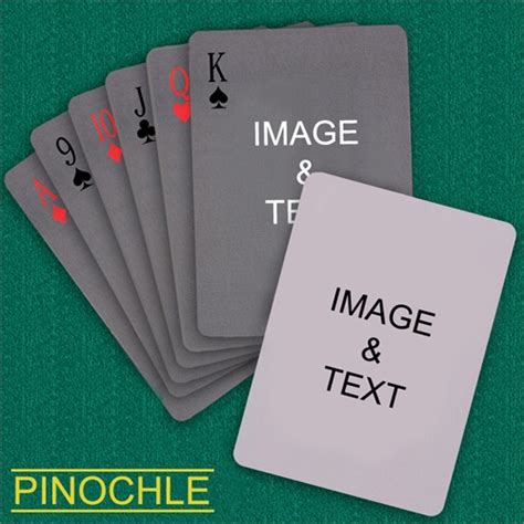 It is so easy to customize the playing cards. Simple Custom 2 Sides Pinochle Playing Cards