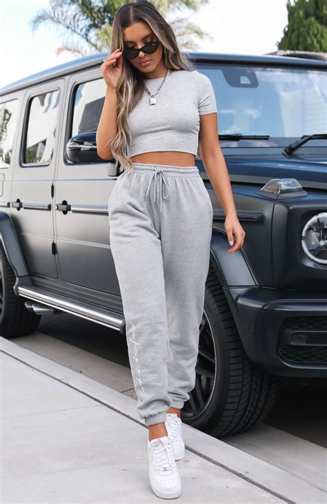 Tied Together Sweatpants Grey Marle In 2021 Trendy Summer Outfits