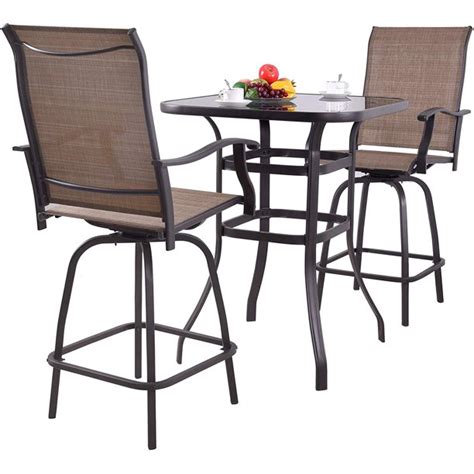 Find quality outdoor, patio and adirondack chairs at jordan's furniture in reading, avon and natick, ma, nashua, nh and warwick ri. UBesGoo Outdoor 3 Piece Bar Set,Brown All Weather Swivel ...