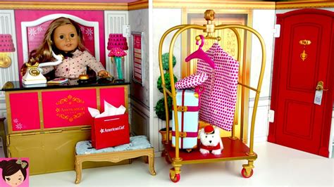 Toy Hotel Play Set Doll Bedroom Bathroom American Girl Grand Hotel