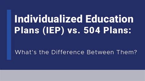 Individualized Education Plans IEP Vs Plans Whats The Difference Between Them