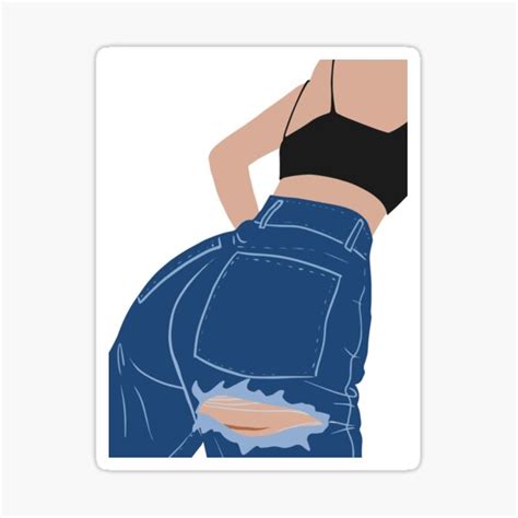 girl wearing ripped jeans sticker by alureprints redbubble