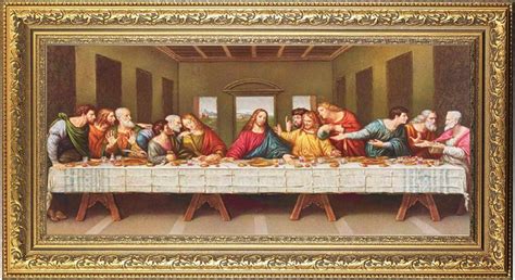 Last Supper Picture Framed Wall Art Decor Large Highly Detailed
