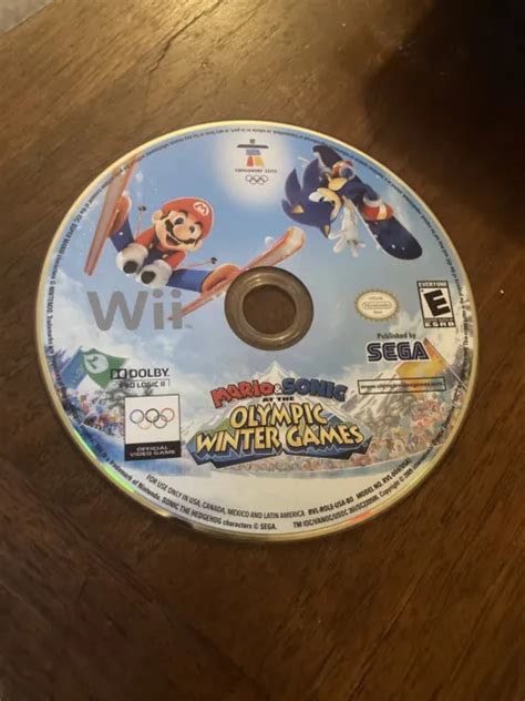 MARIO SONIC At The Olympic Winter Games Wii 2009 Nintendo Tested