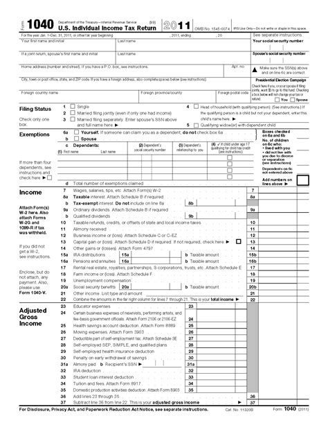 Free Printable 1040 Tax Forms Free Templates Printable