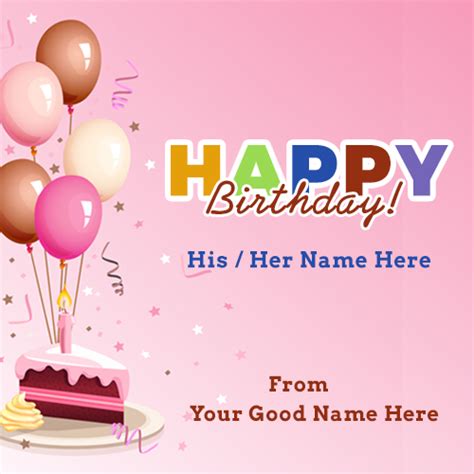 Create compelling card designs by adding your own photos, images and artwork. Happy Birthday Text With My Name | wishes greeting card