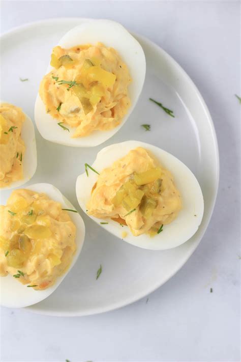 Dill Pickle Deviled Eggs My Life After Dairy