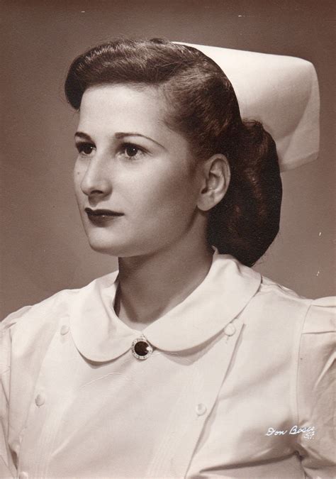 Portrait Of A Beautiful Mid Century Nurse In Uniform Vintage Nurse