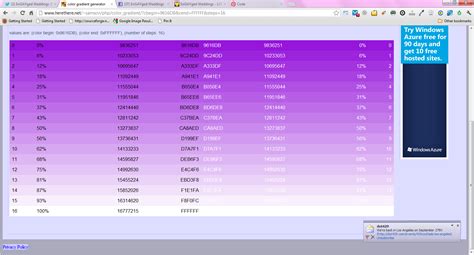 The only thing you should do just click the copy hex button. Purple Ombre Hex Codes - http://www.herethere.net/~samson ...