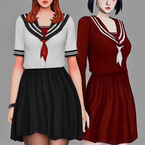 Sailor Dress ⚓ The Sims 4 Create A Sim Curseforge