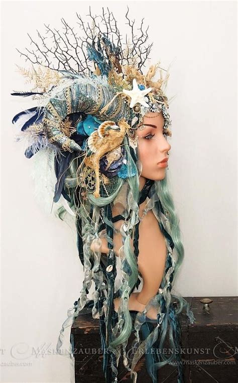 Mermaid Headdress Fairy Headpiece Larp Halloween Make Up Halloween